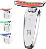 HULMAY 7-in-1 LED Facial & Neck Massager Tool, Red Light Therapy for Face, Reduce Fine Lines & Double Chin, Neck Tightening, True Beauty Glow Facial Massager - at Home Skin Care Sculpting Tool