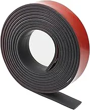 Adhesive Rubber Strips Neoprene Rubber Sheet, Solid Sheets Rolls for Pads, Crafts, DIY Gaskets, Seals (1" Wide, 1/8" Thick, 10' Long)