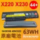 LENOVO X230 63WH 原廠電池 X230i X220s 0A36306 (8.9折)