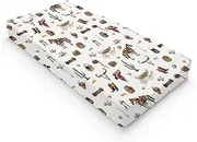 Western Cowboy Changing Pad Covers Cowboy Hats Boots Coins Cactus Goat Skull Horse Diaper Changing Pad Table Sheets for Boys Soft Breathable Stretchy Baby Change Table Pad Mats Covers 32''x16''
