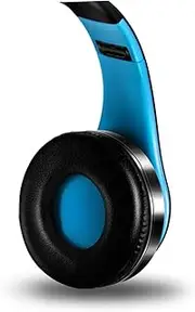CAXUSD Foldable Wireless Headset Over Ear Headphones with Mic Comfortable Noise Isolation Compatible with Smartphones Tablets and Laptops and Black