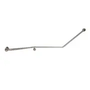 Dolphy 30o Flush Mount Wrap Around Grab Rail Modular Stainless Steel 1100x900x700mm LH - Silver