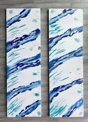 Abstract Painting, Blue, White, Scrap Wood Art, Wall Art, Home Decor, Texture