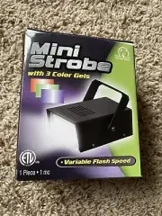 Amscan Mini Strobe Light With 3 Color Gels Variable Flash Speed