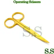 Operating Scissors Sharp-Sharp 4.5" Curved Full Gold Surgical Instruments