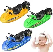 Toy Boats, Toy Boat, 3Pcs Wind-up Motorboat Toy Set, Plastic Floating Toy Boats for Bathtub, Kids Pool Toys Windup Bath Boat for Kids 3+, Bath Boats