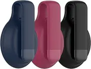 TenCloud Clip Holder intended for Apple Airtags Tracker Finder, Soft Silicone Replacement Case Clip intended for Airtags (Black+Nave Blue+Wine)