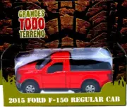 Ford F 150 Regular Cab 2015 Red, 4.3 Inch Toy Pick-up Truck Pull Back Go Action