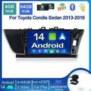 ✅4gb+64gb fit for toyota corolla stereo 2013-2017 Android head unit carplay Car