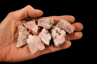 RHODONITE 2" 6 Oz Bag A Grade Rough Rock Mineral Specimen Heart Chakra Healing