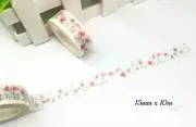 Washi Tape Pink Flowers 15mmx10m MT5283