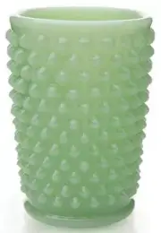 Tumbler - Hobnail Gigi Pattern - Jade Jadeite Jadite Green Glass - Mosser USA