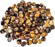 1 Set Yellow Tiger Eye Gravel, Non-Toxic Fish Tank Accessories Decorations, Plant Terrarium, Flower Pots Stones, Bulk Garden Pebble, Decorative Ornamental Pebbles,Aquarium Gravel, Chip Rock (Yellow)