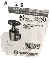 GIACOMINI A156y005 BRASS FIRE HOSE VALVE 2-1/2" NST x 2-1/2" NPT FM