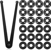 [Hicarer] 25 Pcs Angle Grinder Nut Angle Grinder Wrench Kit Universal Locknut Adjustable Spanner 5/8''-11 Flange Metal Lock Nut Compatible with Makita/Dewalt (Black)
