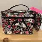 Betsey Johnson 2 Pc Hearts And Roses Train/Travel Case w Matching Wristlet NWT