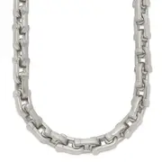 Stainless Steel Chisel Brushed And Polished 24 Inch Necklace