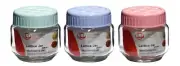 Mini Spice Glass Jar, Made In Turkey,200 ml, Green/Blue/Pink