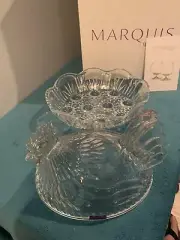 WATERFORD MARQUIS CHICKEN HEN ON NEST BOX DISH