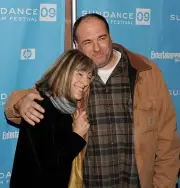 Actress Mimi Kennedy actor James Gandolfini attend the "In the Loo- Old Photo