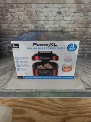 POWER XL Grill Air Fryer Combo Plus 6 QT 12 IN-1 Stainless Steel Nonstick