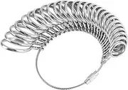 NuLink Ring Sizer Measuring Tool Stainless Steel Finger Rings Gauge 0-13 Sizing Measuring with Half Size 27 Pcs