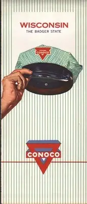1962 Conoco Road Map: Wisconsin NOS