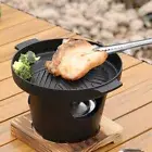 Mini Outdoor BBQ Plate Detachable Japanese Alcohol Stove Hibachi Grill (B) AU