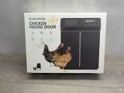 Solar Powered Automatic Aluminum Chicken Coop Door - Remote & LED Display