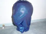 Premium METALLIC BLUE Spandex Hood GIMP Mask 100% NEW MADE IN USA COSPLAY