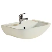 510*405*185mm FIE RAK Lara Gloss Ivory Ceramic Arch Wall Hung Basin