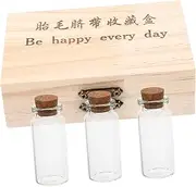 CVUTOVO Keepsake Box for Fetal Hair Teeth Storage Organizer Sturdy Umbilical Cord Preservation Bottle for Newborn Boys for Special Moments