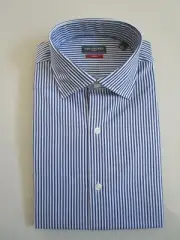 Van Heusen Men's Slim Fit Flex Blue Stripe Business Shirt Size:40/M