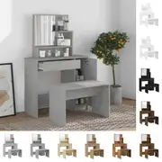 Dressing Table Set Cosmetic Desk with Mirror and Stool Multi Colours vidaXL