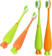 AUTSUPPL Manual Children Toothbrush 4 Pcs Ergonomic Boys and Girls Toothbrush Soft Bristles Mini Size