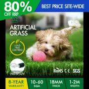 OTANIC Artificial Synthetic Grass Fake Lawn Turf Plants 10-60SQM Roll 18mm