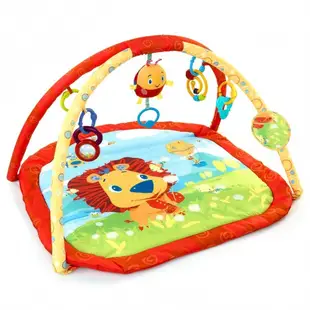 美國kids II-Bright Starts遊戲墊地墊布質健力架-小獅王玩具遊戲墊(麗嬰兒童玩具館)