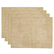 4pc Ladelle Starry Gold Lurex Jute Woven Kitchenware Placemat/Table Mat 33x45cm