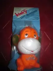 NIP Vintage LOVE MONKEY Luv Buddies BINKY Baby Squeaker TOY - 1980's
