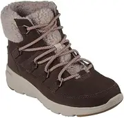 [Skechers] Women's Glacial Ultra-Woodlands Fashion Boot, Chocolate, 10