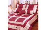 Ramesses Burgundy 7 Pcs Comforter Set Queen