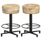 vidaXL Bar Stools 2 pcs 52 cm Solid Mango Wood 2BB