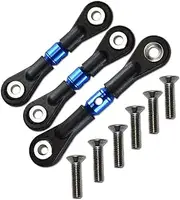 Replacement 1/10 RC Metal Link Aluminum Steering Tie Rod Set for Tamiya TT-02 TT02 1/10 RC Car Upgrade