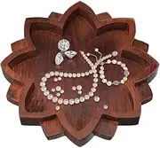 [TOMVAES] Crystal Tray,Jewelry Storage Holder,Item Display Tray,Wooden Storage Box,for A Variety of Occasions,Such As Housewarmings,Weddings,Anniversaries,or Birthdays