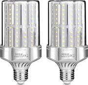 SAUGLAE 32W LED Light Bulbs, 260W Incandescent Bulbs Equivalent, E27 Large Edison Screw, 3600Lm, 6000K Daylight White, Pack of 2