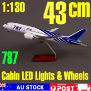 Diecast Model Planes Large 1:130 43cm ANA Japan Boeing 787 Dreamliner LED Wheels