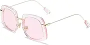 [HAOMAO] Personalized Cool Oval Green Sunglasses For Women And Men Alloy Frame Uv400 Mirror Anti-Reflection