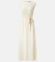[Joseph] Joseph Garnier pleated jacquard midi dress AU 8 white