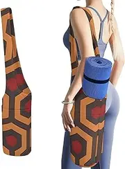 JKLQWH Shining Overlook Printed Yoga Mat Bag Long Tote with Pockets for Your Yoga Accessories Exercise Yoga Mat Carrier Holder Multi-Functional Storage Bag Holds Most Pilates Mats
