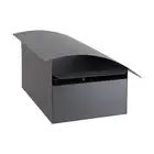 Sandleford SURF POST MOUNT LETTERBOX 320x205x385mm Galvanised Steel GREY/SILVER